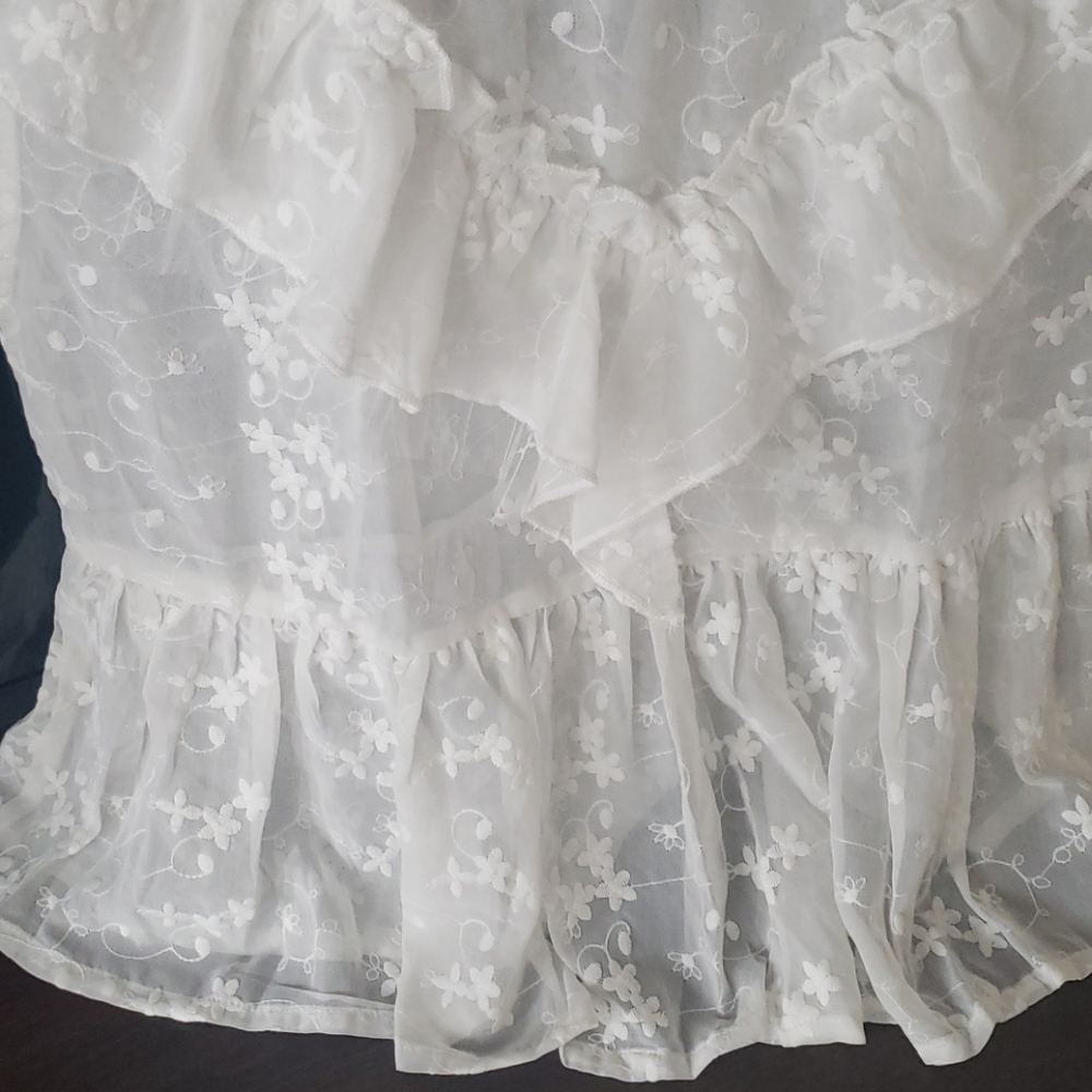 1 med left💗NEW POL ruffle top Ivory - Picture 8 of 11